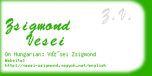 zsigmond vesei business card